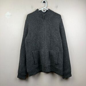 Vintage L.L.Bean Lambswool & Plaid Flannel Lined Sweater 500921 Size XL